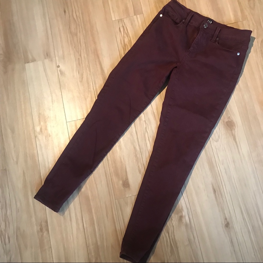 Burgundy Gap Skinny Jeans